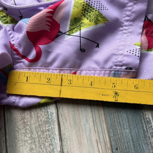 George Mens Flamingo Swim Trunks Size Medium 32-34 Pockets Drawstring Lined - Picture 12 of 12